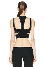 LaQuan Smith Cut Out Bralette in Black, view 3, click to view large image.