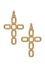 LAURA LOMBARDI Luciana Earrings in Brass, view 1, click to view large image.