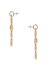 LAURA LOMBARDI Luciana Earrings in Brass, view 2, click to view large image.