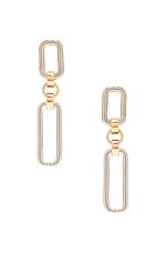 LAURA LOMBARDI Two Tone Stanza Earrings in Two Tone, view 1, click to view large image.