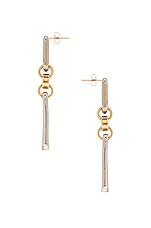 LAURA LOMBARDI Two Tone Stanza Earrings in Two Tone, view 2, click to view large image.
