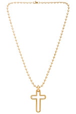 LAURA LOMBARDI Madda Pendant Necklace in Brass, view 1, click to view large image.
