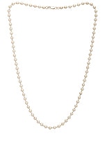 LAURA LOMBARDI Silver Ball Chain Necklace in Silver, view 1, click to view large image.