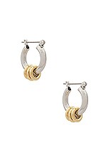 LAURA LOMBARDI Two Tone Fillia Earrings in Two Tone, view 1, click to view large image.