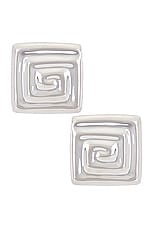Louis Abel Uzu Square Earring in Sterling Silver, view 1, click to view large image.