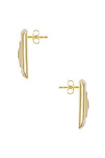 Louis Abel Uzu Mid Square Earring in 18k Yellow Gold Vermeil, view 2, click to view large image.