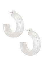 Louis Abel Abluvio Mid Hoop Earring in Sterling Silver, view 1, click to view large image.