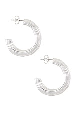 Louis Abel Abluvio Mid Hoop Earring in Sterling Silver, view 2, click to view large image.
