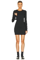 LESET Zoe Long Sleeve Mini Dress in Asphalt, view 1, click to view large image.
