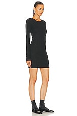 LESET Zoe Long Sleeve Mini Dress in Asphalt, view 2, click to view large image.