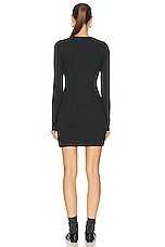 LESET Zoe Long Sleeve Mini Dress in Asphalt, view 3, click to view large image.
