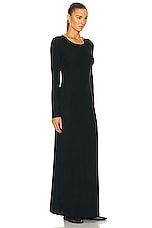 LESET Lauren Long Sleeve Maxi Dress in Black, view 2, click to view large image.