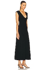 LESET Rio V Neck Maxi Dress in Black, view 2, click to view large image.