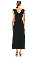 LESET Rio V Neck Maxi Dress in Black, view 3, click to view large image.
