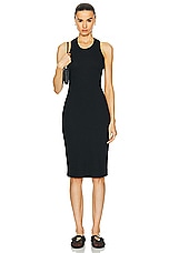 LESET Kelly Racerback Midi Dress in Black, view 1, click to view large image.