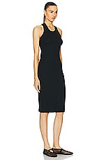LESET Kelly Racerback Midi Dress in Black, view 2, click to view large image.