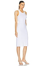 LESET Kelly Racerback Midi Dress in White, view 2, click to view large image.