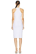 LESET Kelly Racerback Midi Dress in White, view 3, click to view large image.