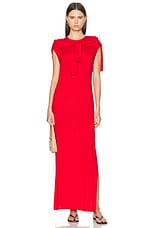 LESET James Maxi Dress in Lipstick, view 5, click to view large image.