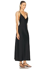 LESET Barb Backless Dress in Black, view 2, click to view large image.