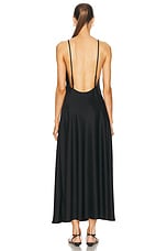 LESET Barb Backless Dress in Black, view 3, click to view large image.