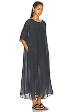 LESET Niko Short Sleeve Maxi Dress in Navy, view 2, click to view large image.