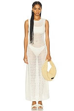 LESET Lucy Maxi Dress in Creme, view 1, click to view large image.