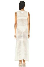 LESET Lucy Maxi Dress in Creme, view 3, click to view large image.