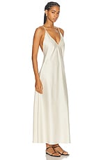 LESET Barb Backless Dress in Creme, view 2, click to view large image.