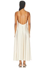 LESET Barb Backless Dress in Creme, view 3, click to view large image.