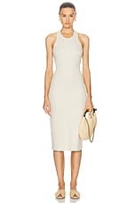 LESET Kelly Racerback Midi Dress in Oatmeal, view 1, click to view large image.