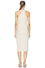 LESET Kelly Racerback Midi Dress in Oatmeal, view 3, click to view large image.