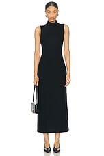 LESET Lauren Sleeveless Turtleneck Maxi Dress in Black, view 1, click to view large image.