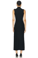 LESET Lauren Sleeveless Turtleneck Maxi Dress in Black, view 3, click to view large image.