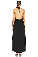 LESET Yoko Halter Maxi Dress in Black, view 3, click to view large image.