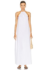 LESET Yoko Halter Maxi Dress in White, view 1, click to view large image.