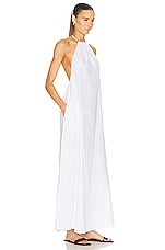 LESET Yoko Halter Maxi Dress in White, view 2, click to view large image.