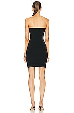 LESET Rio Bandeau Mini Dress in Black, view 3, click to view large image.