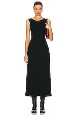 LESET Rio Bateau Maxi Dress in Black, view 1, click to view large image.