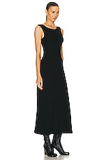 LESET Rio Bateau Maxi Dress in Black, view 2, click to view large image.