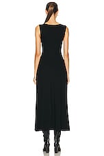 LESET Rio Bateau Maxi Dress in Black, view 3, click to view large image.