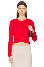 LESET James Cardigan Sweater in Lipstick, view 1, click to view large image.