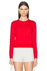 LESET James Classic Crew Sweater in Lipstick, view 1, click to view large image.