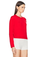 LESET James Classic Crew Sweater in Lipstick, view 2, click to view large image.