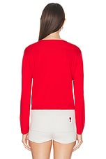 LESET James Classic Crew Sweater in Lipstick, view 3, click to view large image.