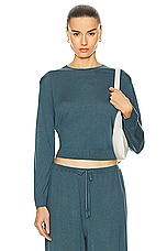 LESET James Classic Crew Sweater in Indigo, view 1, click to view large image.