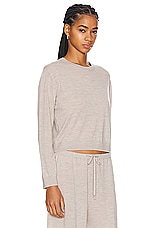 LESET James Classic Crew Sweater in Oatmeal, view 2, click to view large image.