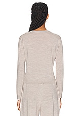 LESET James Classic Crew Sweater in Oatmeal, view 3, click to view large image.