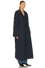 LESET Jane Trench Coat in Midnight, view 3, click to view large image.