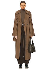 LESET Jane Trench Coat in Soil, view 1, click to view large image.